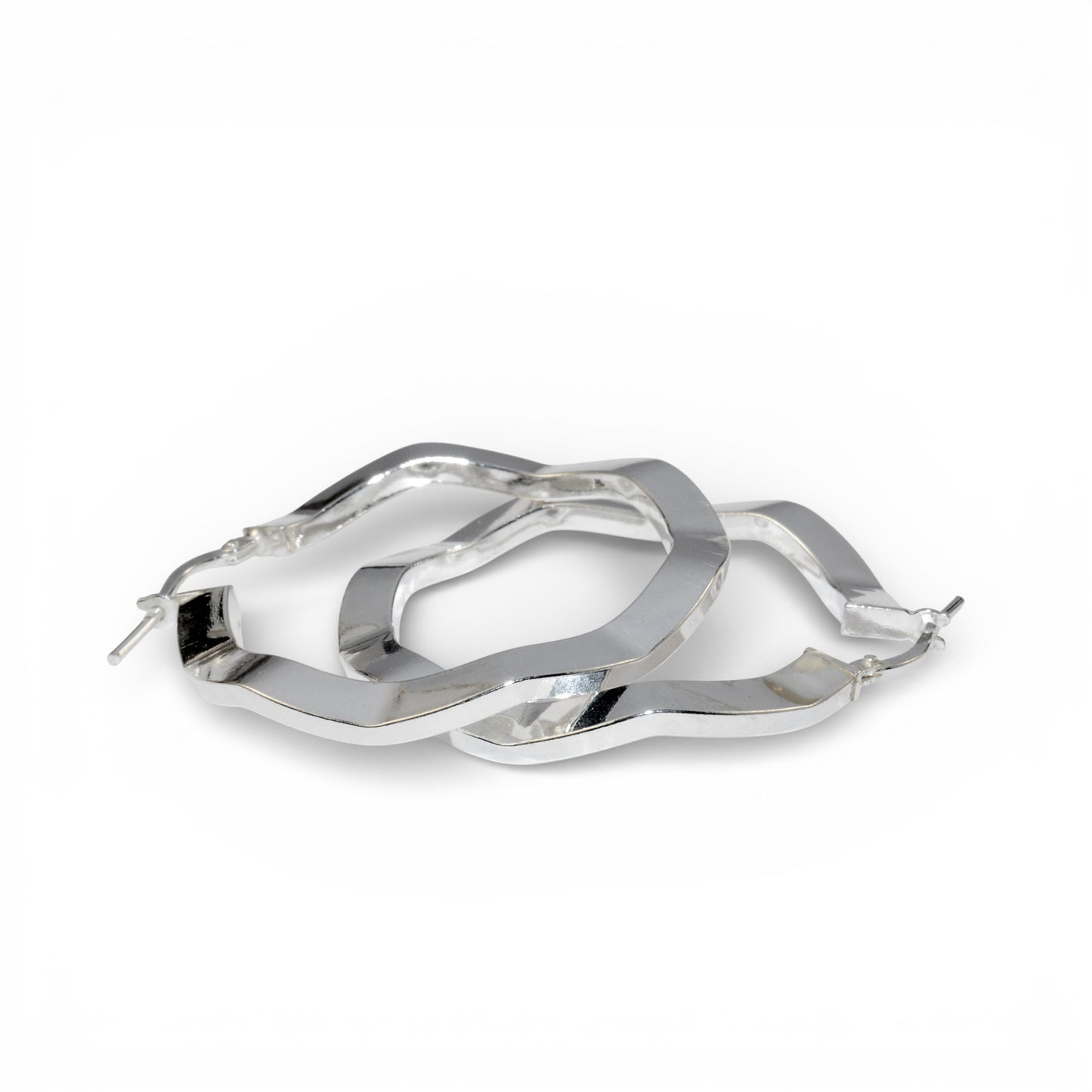 Orecchini a Cerchio Squadrati in Argento 925