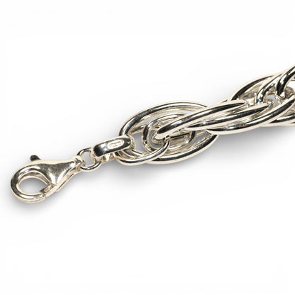 Bracciale Catena Intrecciata in Argento 925