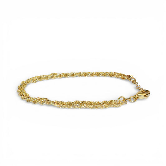 Bracciale Triple in Argento 925 Placcato Oro