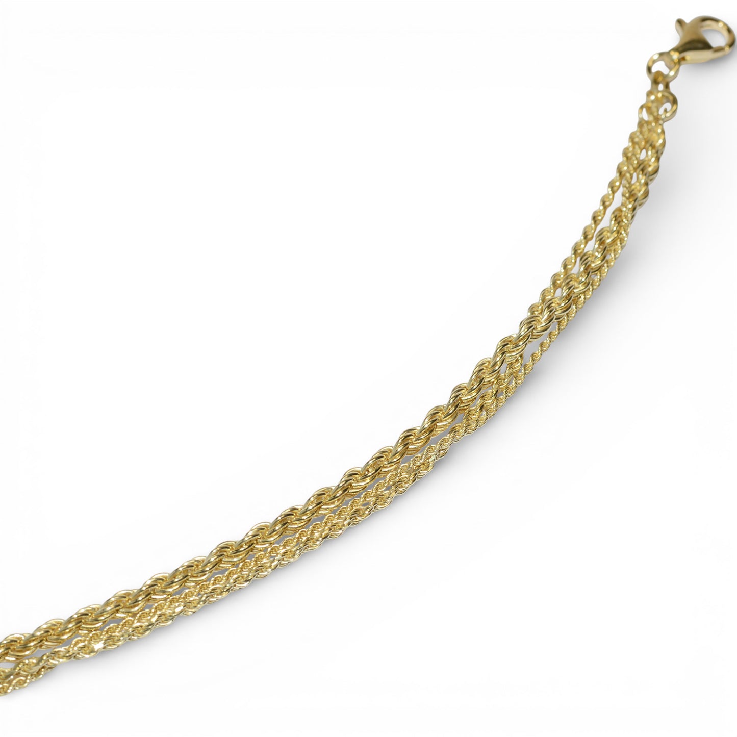 Bracciale Triple in Argento 925 Placcato Oro