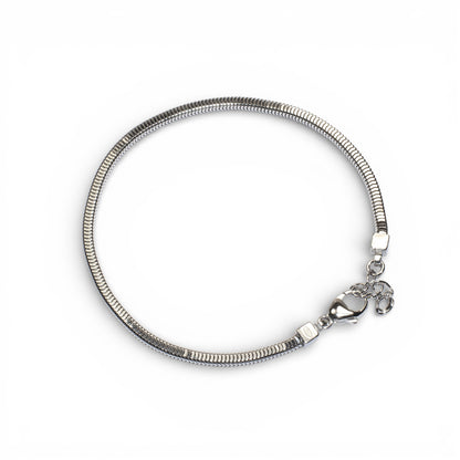 Bracciale Coda di Topo Quadrata in Argento 925