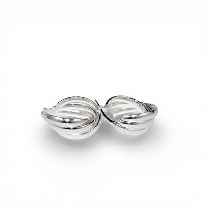 Orecchini Fascia Tripla in Argento 925