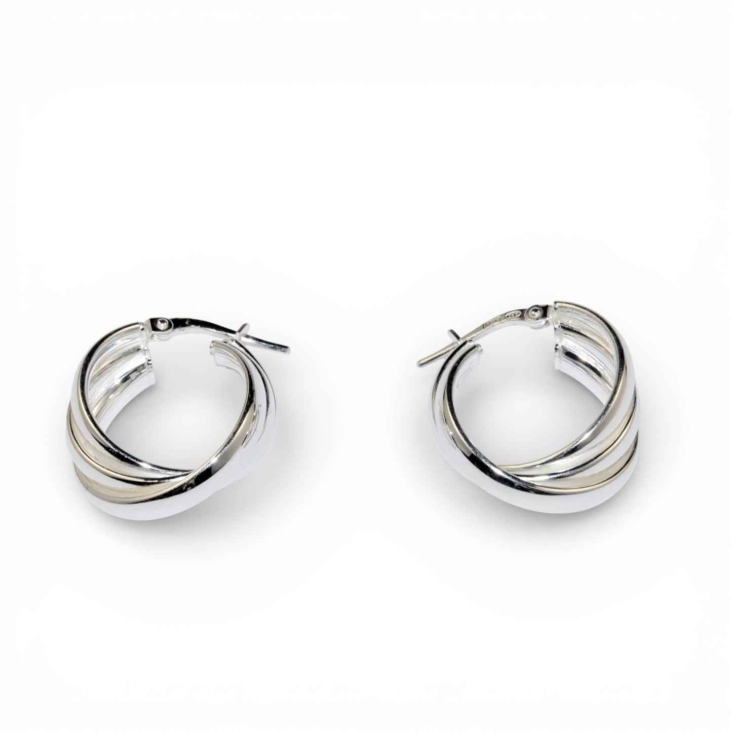 Orecchini Fascia Tripla in Argento 925