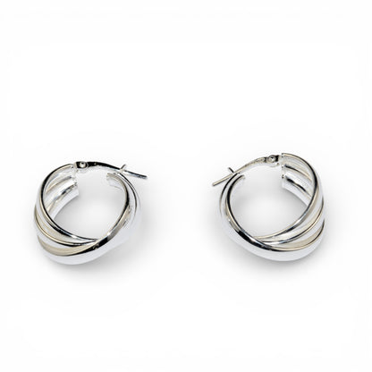 Orecchini Fascia Tripla in Argento 925