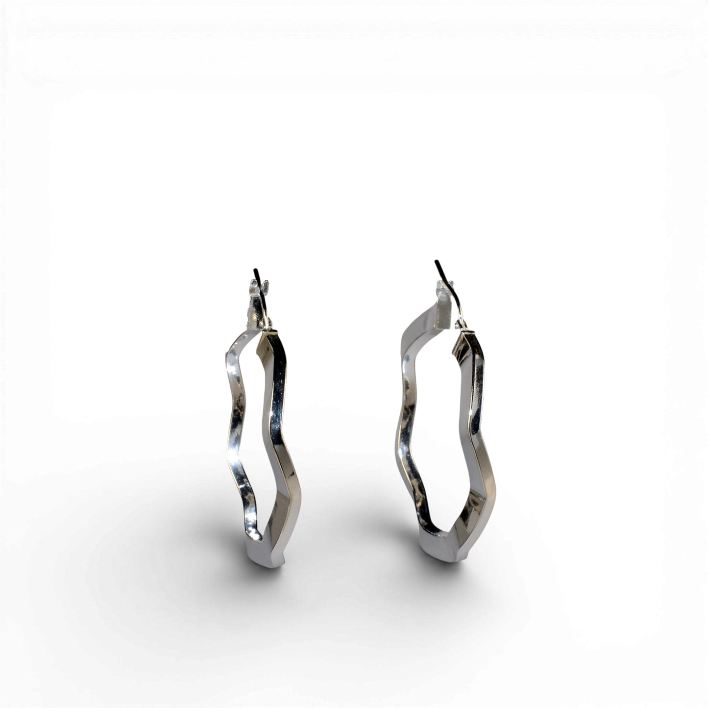 Orecchini a Cerchio Squadrati in Argento 925