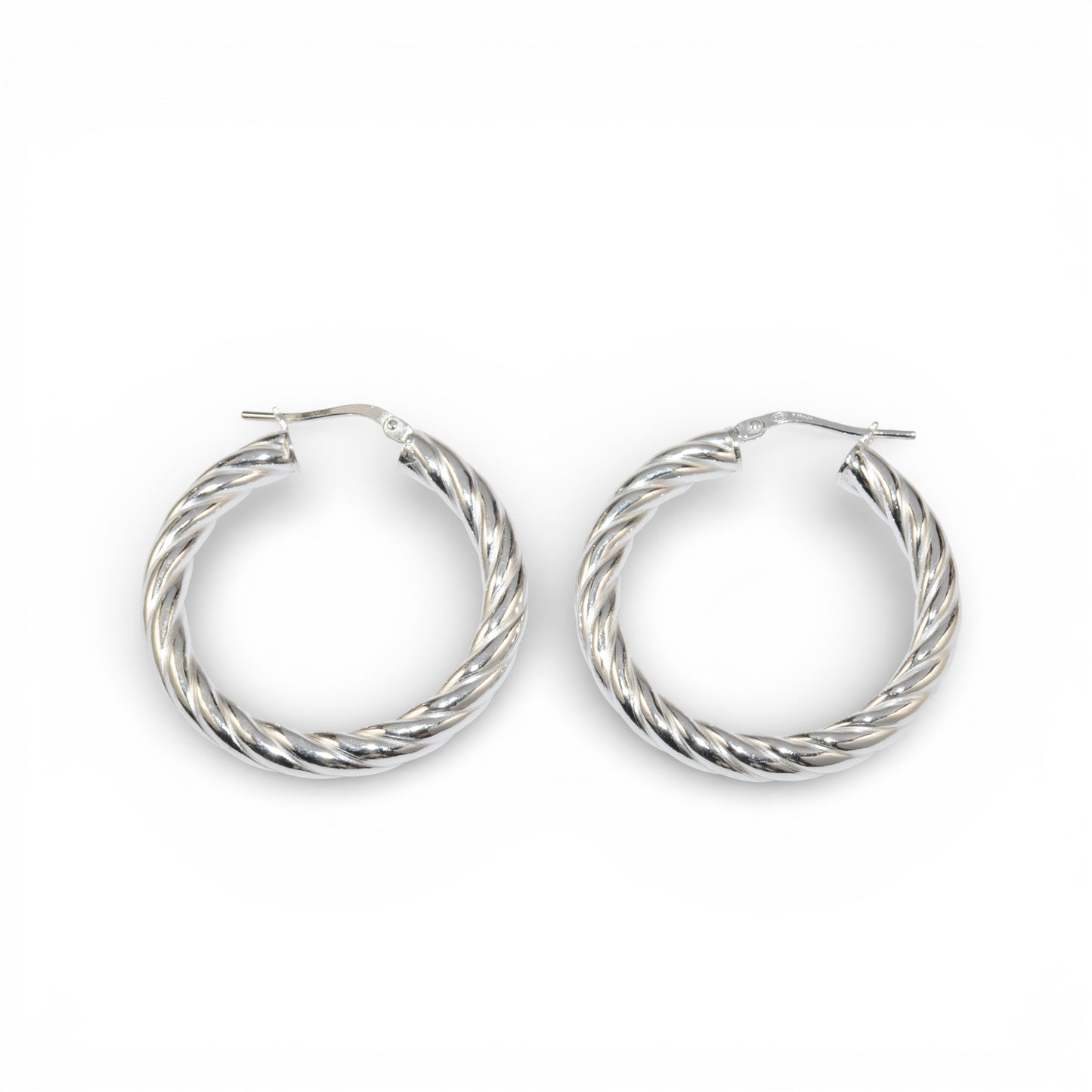 Orecchini a Cerchio Intrecciati in Argento 925